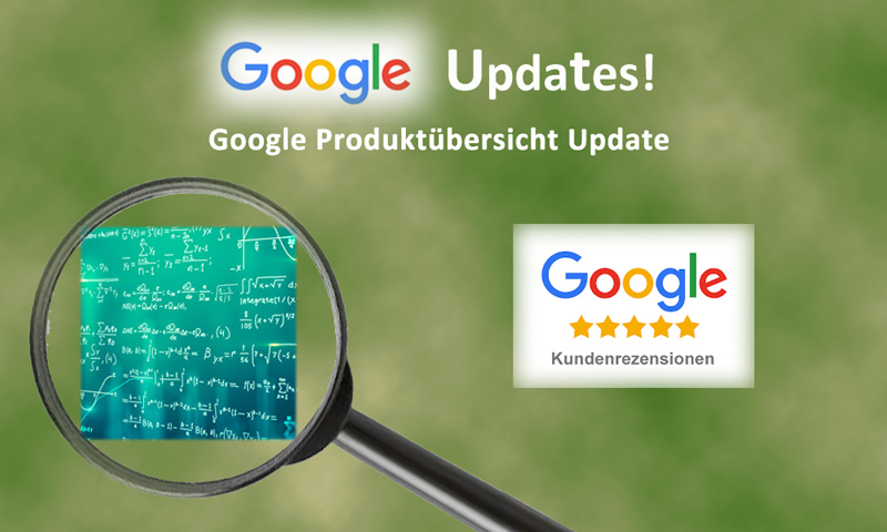 Google Produktübersicht Update