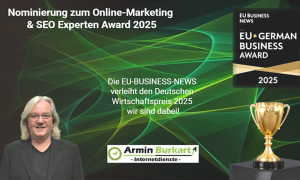 Nominierung zum Online-Marketing und SEO Experten Award 2025 (Deutscher Wirtschaftspreis)