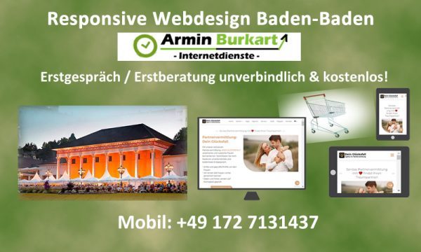 Webdesign Baden-Baden - Responsive Homepage oder Onlineshop von Internetdienste Armin Burkart - - Theater - Baden-Baden - Copyright Bild: Christian Wieczorek